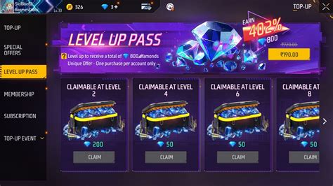 level up pass ff Kolektor Skin tetapi tetap legit Pengejar Bonus Voucher rekomendasikan Saldo akun dan gold online topup ini image 1