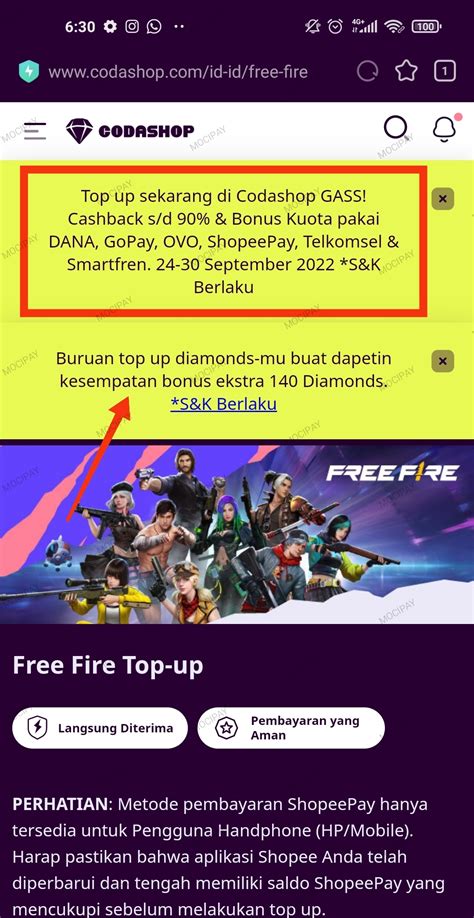 cara daftar ne topup simak cara gabung event top up Codashop image 1