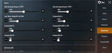 settingan sensitivitas pubg Isi data XL 19 pilihan mudah redeem image 1